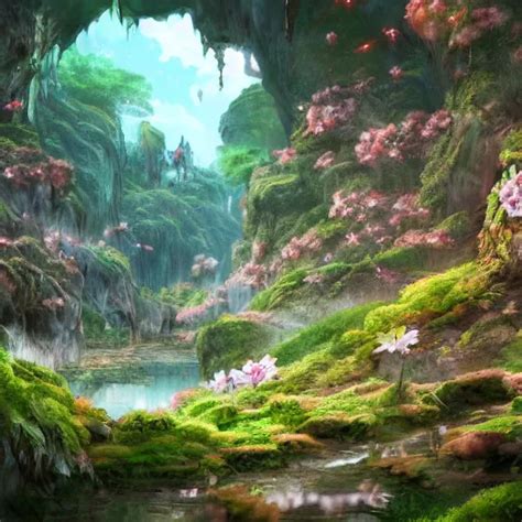 overgrown cave, fine stalagmites in high detail, a | Stable Diffusion