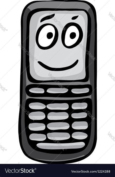 Funny mobile phone Royalty Free Vector Image - VectorStock