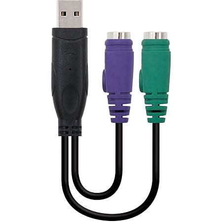 VGEBY Adaptateur USB Femelle vers PS2 Mâle Convertisseur Remplacement