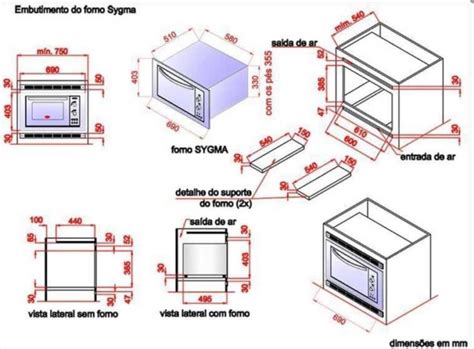 Medidas Do Forno El Trico De Embutir Layr Litros Sigma Inox