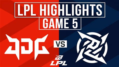 JDG Vs NIP Highlights Game 5 LPL 2024 Worlds Regional Qualifier JD