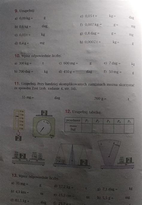 Jednostki D Ugo Ci I Jednostki Masy Zad Zad Zad Zad Prosz O