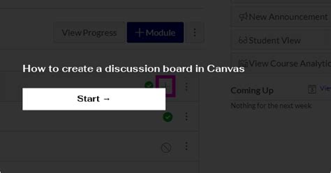 How To Create A Discussion Board In Canvas