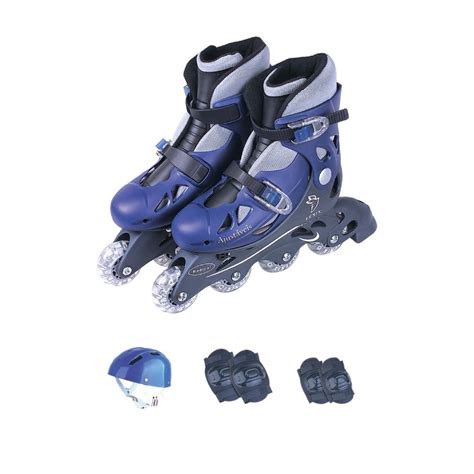 Patins Roller Rodas Fenix In Line Ajust Vel Azul No Shoptime