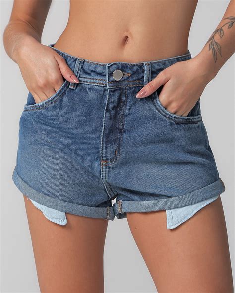 Riachuelo Short Jeans Feminino Hot Pant Cintura Baixa Denim Claro