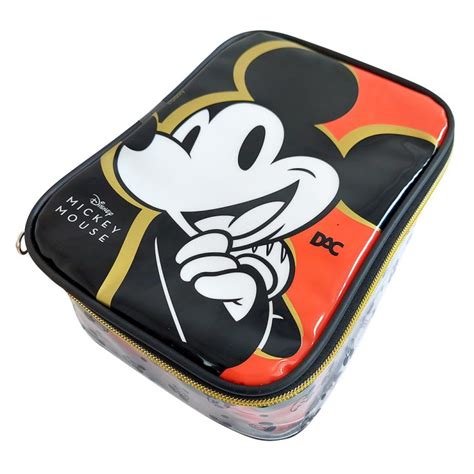 Estojo Baú Grande em PVC Cristal Disney Mickey Zíper DAC 4196 DAC