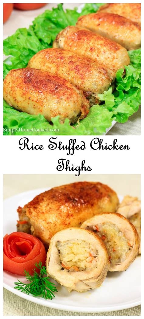 Rice Stuffed Chicken Thighs