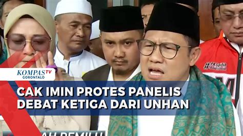 Cawapres Nomor Urut Cak Imin Protes Panelis Debat Ketiga Yang Berasal