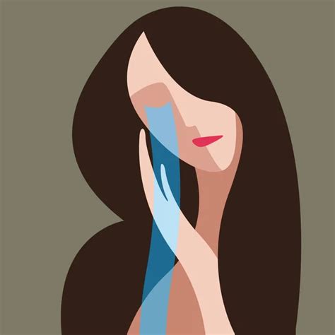 Ilustraci N Vectorial Sobre El Tema De La Salud Mental Chica Llorona