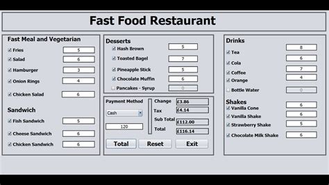 How To Create A Fast Food Restaurant Systems In Java NetBeans