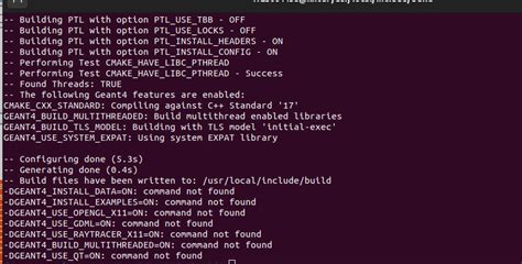 Command Not Found In Installing Geant4 Getting Started Geant4 Forum