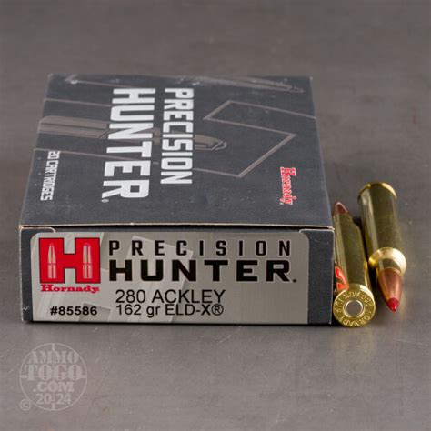 280 Ackley Improved Ammunition For Sale Hornady 162 Grain Eld X 20 Rounds