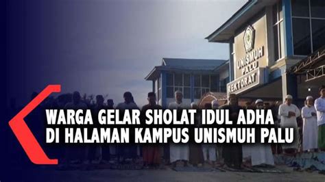 Warga Penuhi Halaman Kampus Unismuh Untuk Gelar Sholat Idul Adha