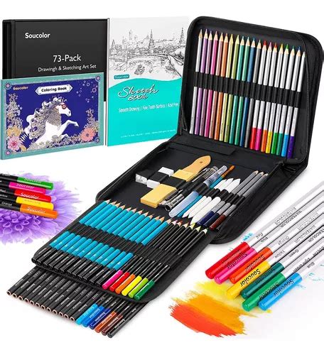 Set De Arte Y Dibujo De 73 Piezas Grafito Colores Block MercadoLibre