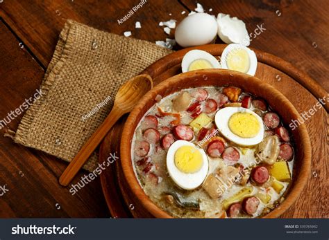 Traditional Zurek Sausage Egg White Borscht Stock Photo 339765932 ...