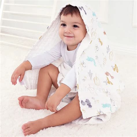 Baby Muslin Blanket Layers Newborn Muslin Swaddle Breathable Full