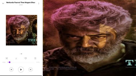 Nerkonda Parvai Thee Mugam Dhaan Bgm Promo Ajith Kumar Yuvan Youtube