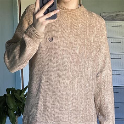 S Chunky Grandpa Sweater Chaps M Ft For Depop