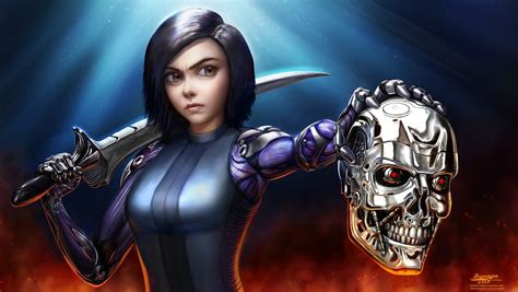 Alita Destroys Terminator by buynsanjaa