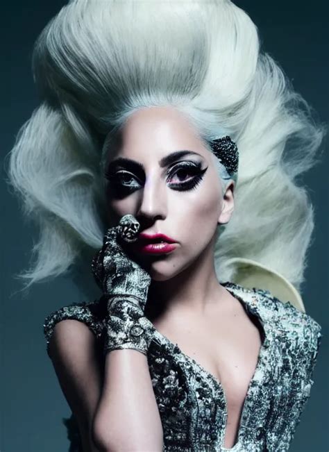 Lady Gaga Styled By Nick Knight Posing Photohoot As A Stable