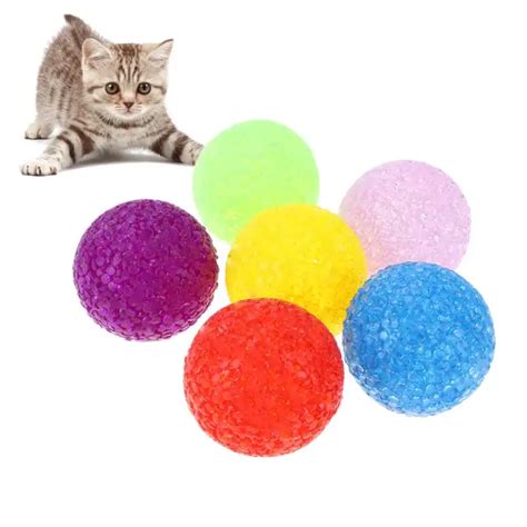 Aliexpress.com : Buy 6 Pcs Cat Toy Balls Kitten Toys Candy color ...