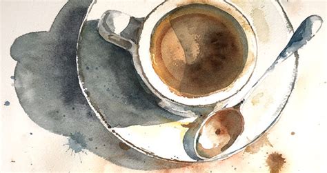 Watercolor Coffee Painting Tutorial Watercolor Coffee Painting