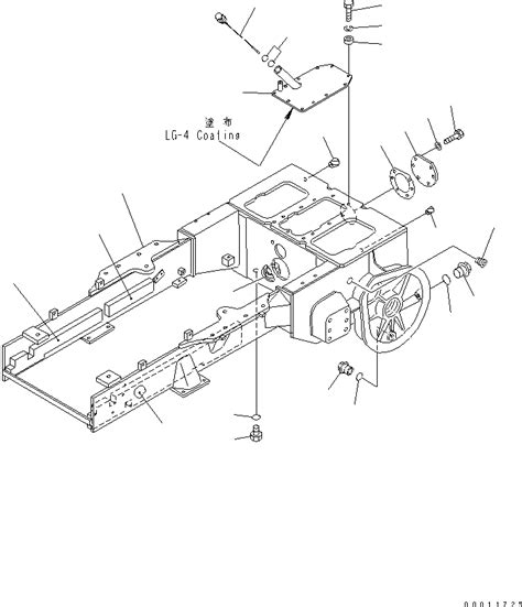 104 21 51200 Komatsu CASE FRAME ASS Y
