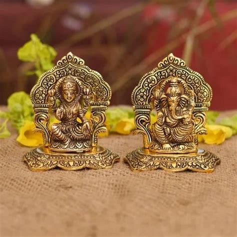 Brass Laxmi Ganesha Gift And Worship Idols 4 Inches At Rs 249 Idol