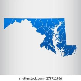 Maryland Outline Map Set Jpg Version Stock Illustration 198916922