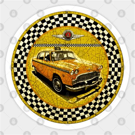 Checker Taxi Checker Taxi Sticker Teepublic