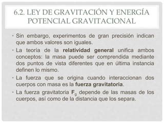 VI Gravitación 2 Ley de gravitación y energía potencial gravitatoria PPT