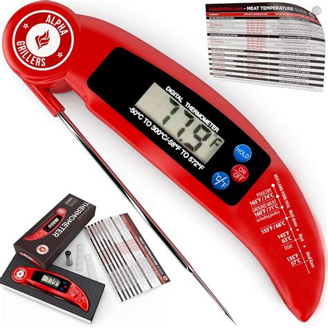 Alpha Grillers Instant Read Bbq Meat Thermometer For Grill And Cooking Sold In Elegant T Box