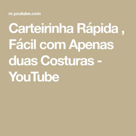 Carteirinha R Pida F Cil Apenas Duas Costuras Youtube Linda