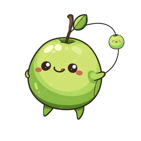 Cartoon Of Cute Water Apple Playing A Yoyo Diet Juicy Sweet Png