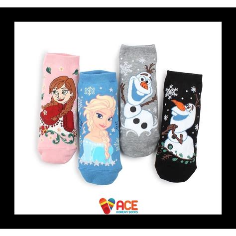 Korean Socks Frozen Elsa Anna Ankle Socks Iconic Socks Socks For