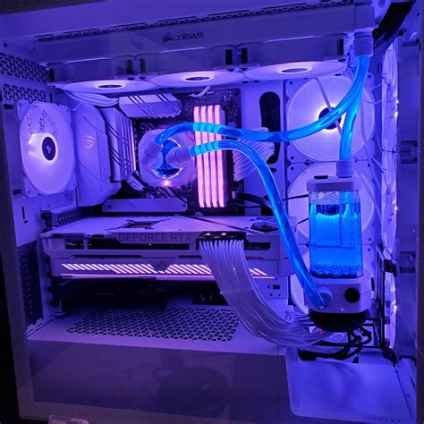 Finished my all white build in the 5000X case! : Corsair