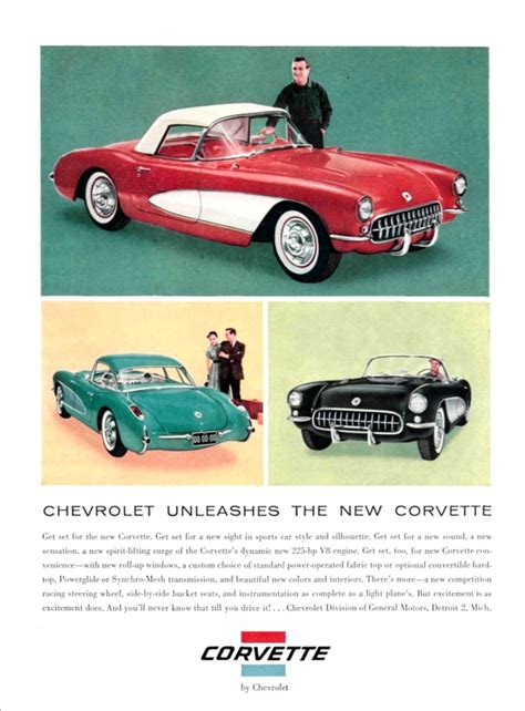 Publicites Chevrolet Corvette C1 Histoire De L