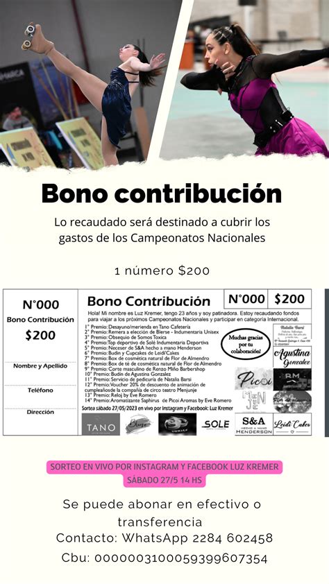 Bono Contribuci N Para Recaudar Fondos Para Participar