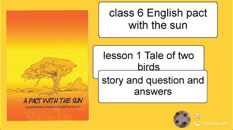 Ncert Class 6 English Pact With The Sun Lesson 1 Tale Of Two Birds Story And Solutions Youtube