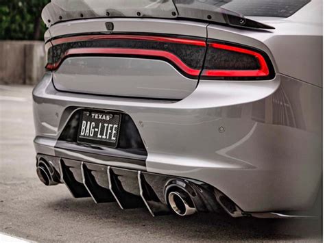 2015 2019 Dodge Charger R T Carbon Fiber Rear Diffuser V2