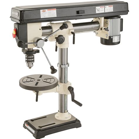 SHOP FOX Radial Benchtop Drill Press 5 Speed 34in 1 2 HP 110V