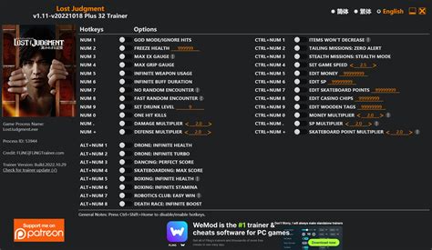 Lost Judgment Trainer Fling Trainer Pc Game Cheats And Mods