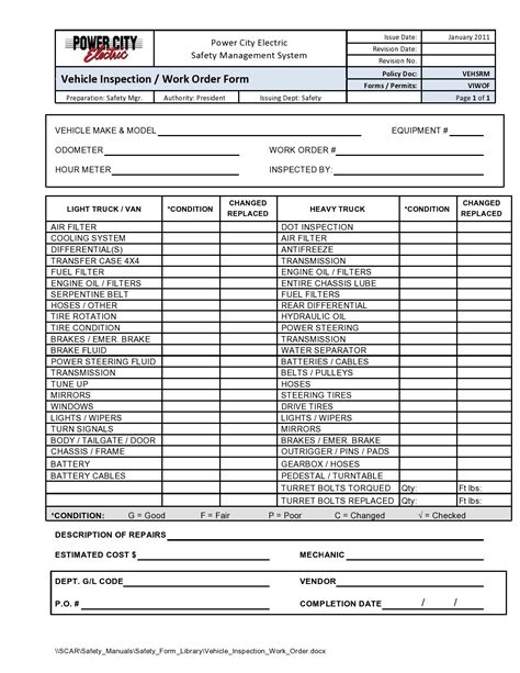 40 Printable Work Order Templates Excel Word Pdf