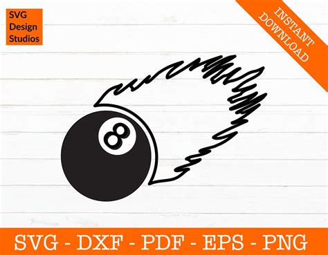 Flaming 8 Ball Svg Billiards Svg Pool Svg Eight Ball Svg Etsy