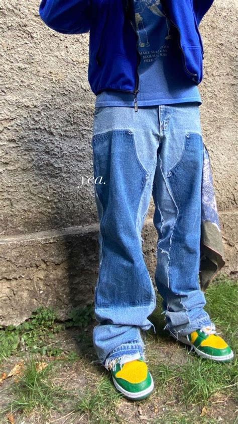 Denim Jeans Outfit Men Flared Pants Outfit Flare Jeans Outfit Pants