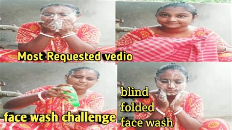 Blind Folded Face Wash Challenge Face Wash Vedio Jhak Wala Face