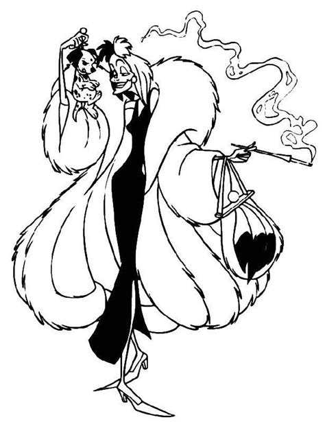 Dibujo De Dalmatas Cruella De Vil Imagen Para Colorear Para Porn