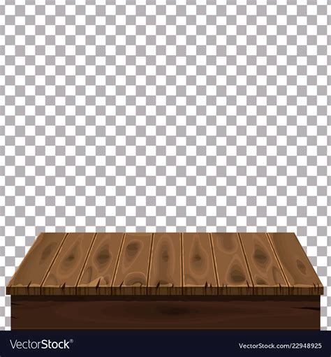 Wood table on isolated background template Vector Image