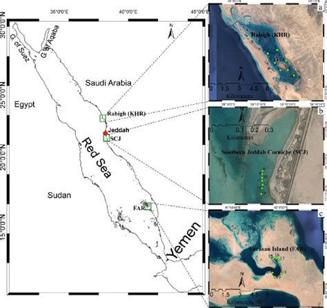 Location Map And Landsat Images Showing The Studied Sites A Rabigh