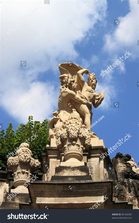 Satyr Nymph Statue Zwinger Palace Dresden Stock Photo